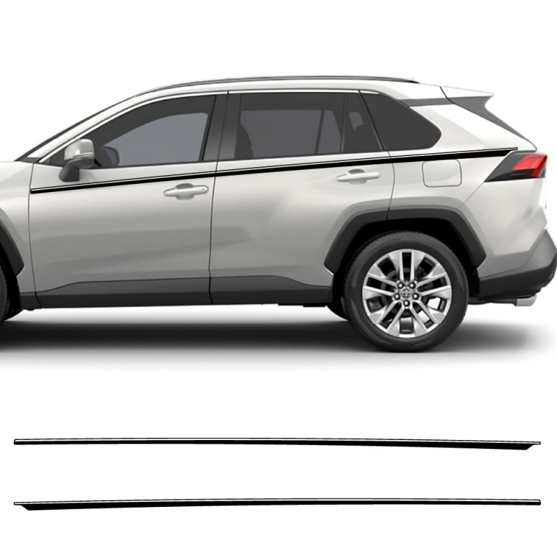 Upper side stripe car decal minimalist style compatible with Toyota RAV4