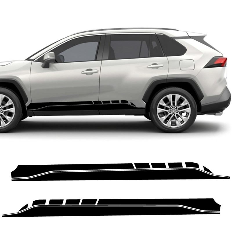 Lower side stripe car decal dynamic style compatible with Toyota RAV4