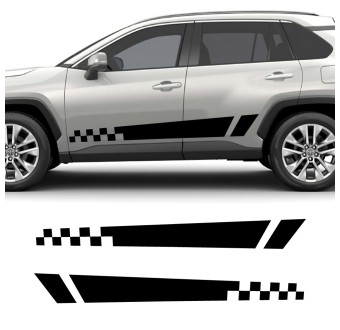 Pegatinas franja lateral Racing compatible con Toyota RAV4