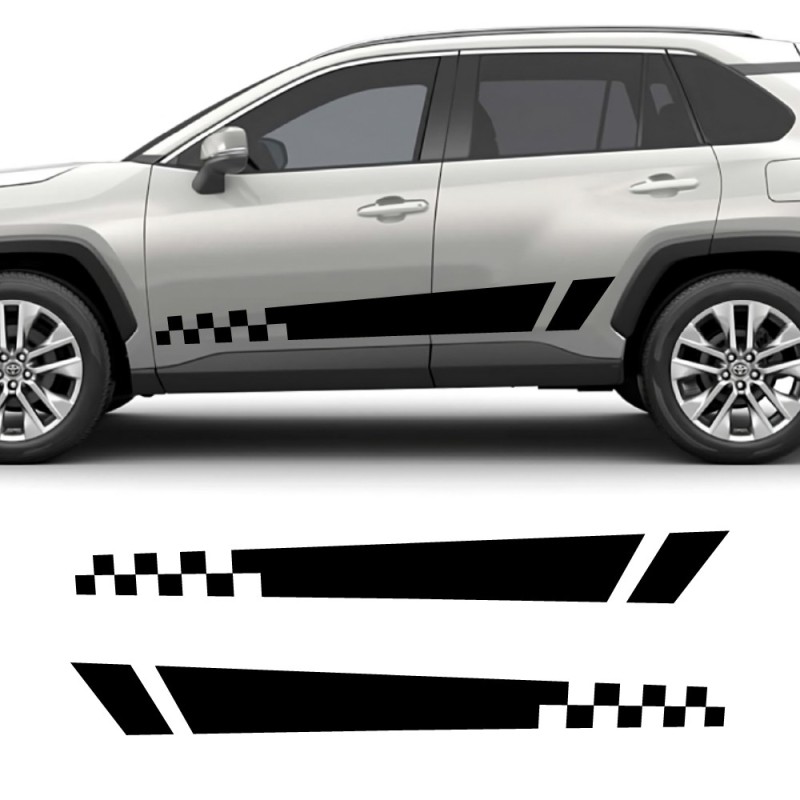 Adesivos para carro faixa lateral Racing compatível com Toyota RAV4