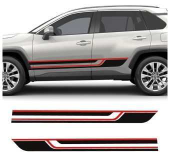 Adesivi per auto striscia laterale Sport Line compatibile con Toyota RAV4