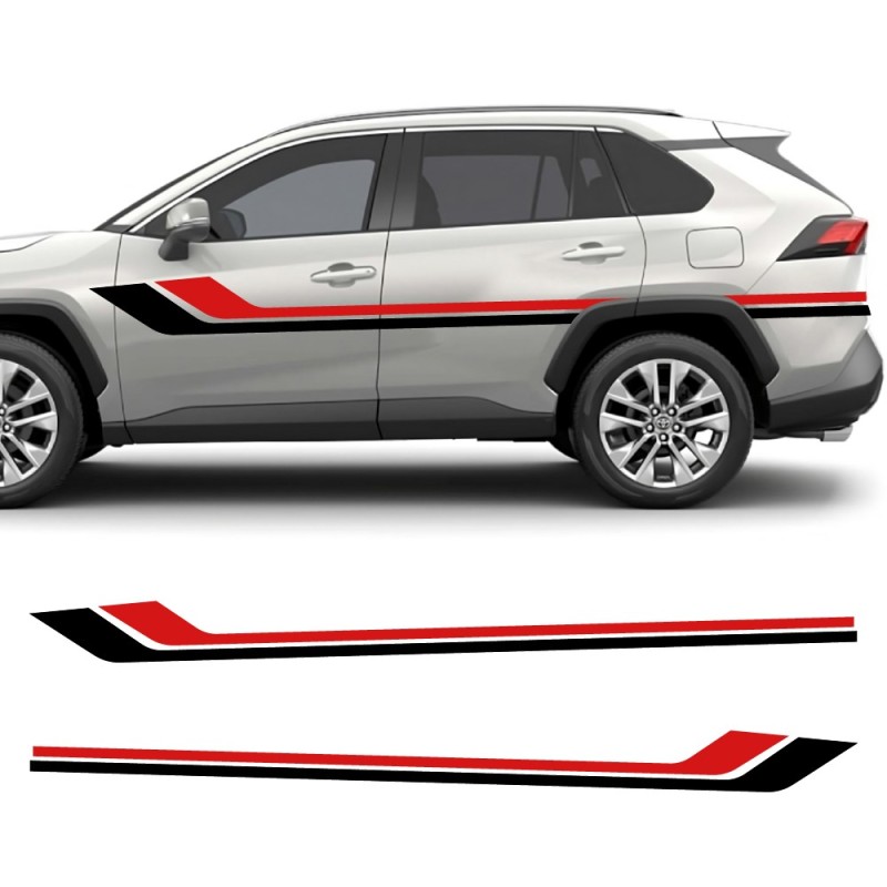 Car decals side stripe Racing Line compatible with Toyota RAV4