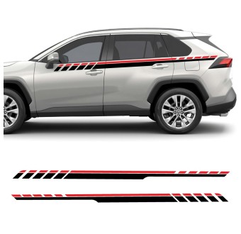 Adesivos para carro faixa lateral Performance Stripes compatível com Toyota RAV4