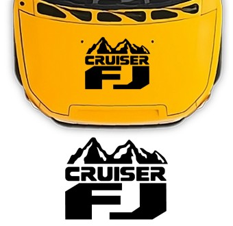 Car hood decals FJ Cruiser Mountain compatible with Toyota FJ Cruiser