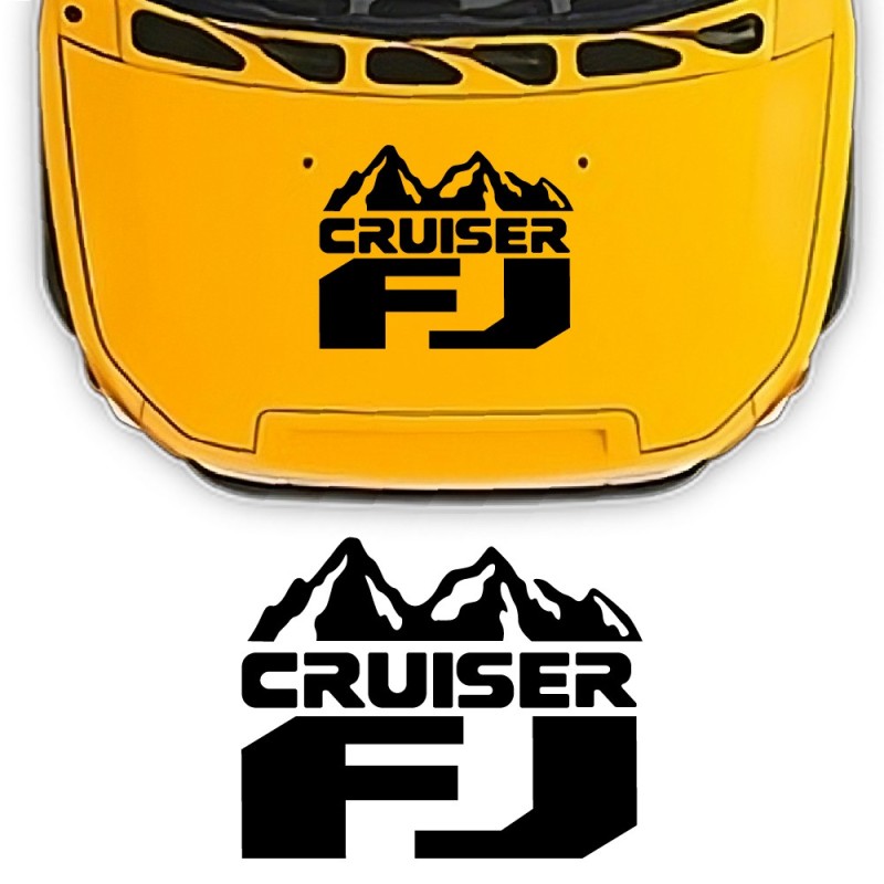 Autocollants de capot FJ Cruiser Montagne compatible avec Toyota FJ Cruiser