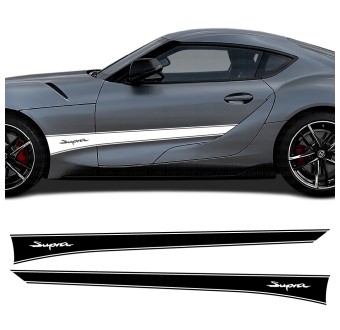 Adesivos para carro faixa lateral Supra Style compatível com Toyota Supra