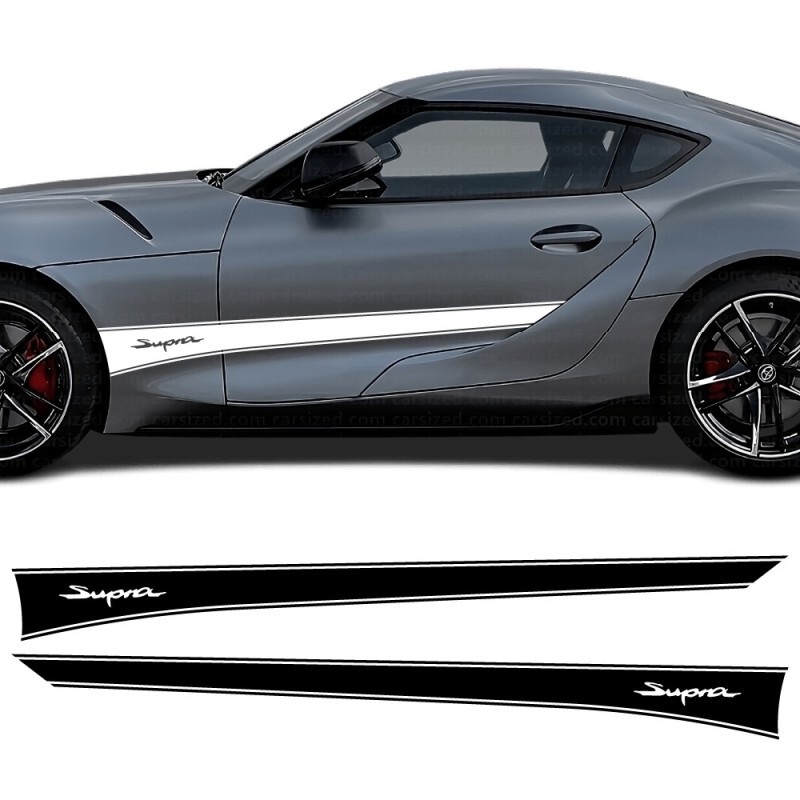 Car decals side stripe Supra Style compatible with Toyota Supra