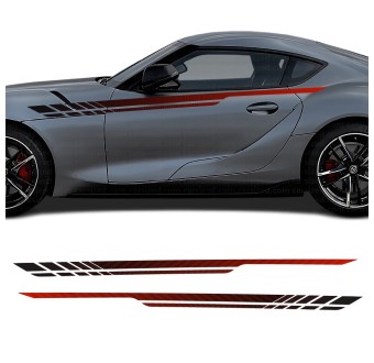 Adesivi per auto striscia laterale Carbon Speed compatibile con Toyota Supra