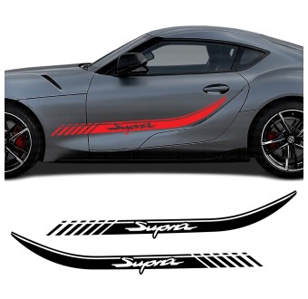 Adesivi per auto striscia laterale Racing Carbon compatibile con Toyota Supra