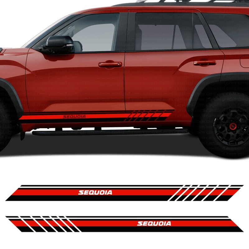 Adesivos para carro faixa lateral Sequoia Offroad compatível com Toyota Sequoia