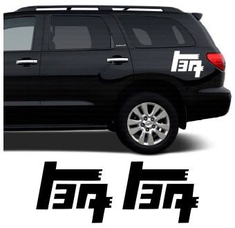 Car decals logo T3Q Offroad compatible with Toyota Sequoia