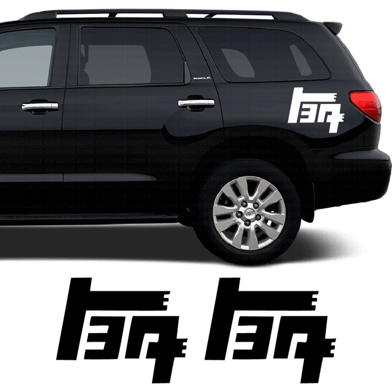 Car decals logo T3Q Offroad compatible with Toyota Sequoia