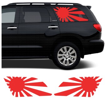 Adesivi per auto finestrino laterale logo Sole Nascente compatibile con Toyota Sequoia