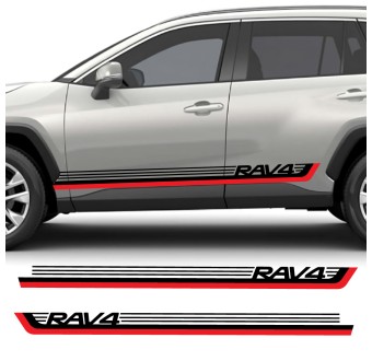 Car decals side stripe RAV4 Sport compatible with Toyota RAV4