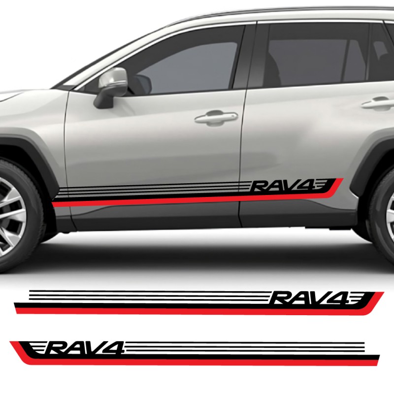 Adesivi per auto striscia laterale RAV4 Sport compatibile con Toyota RAV4