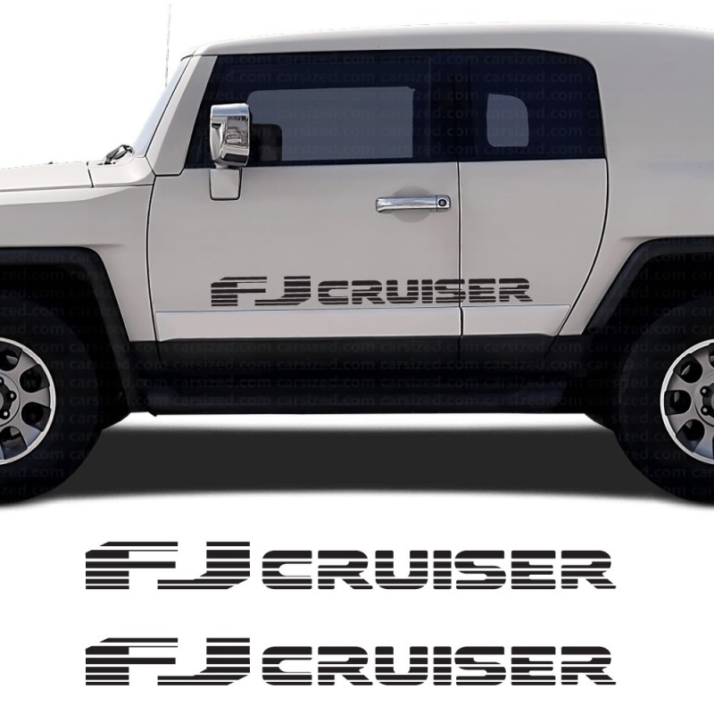 Adesivos para carro logotipo lateral FJ Cruiser Stripes compatível com Toyota FJ Cruiser