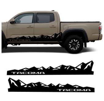 Car decals side stripe Mountain Tacoma compatible with Toyota Tacoma