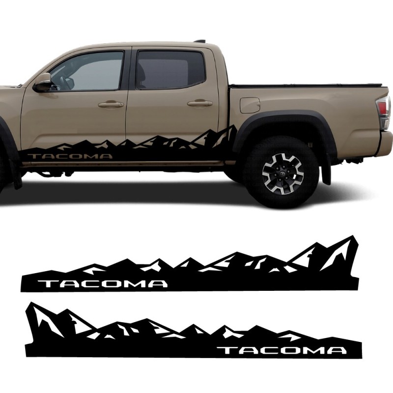 Adesivos para carro faixa lateral Mountain Tacoma compatível com Toyota Tacoma