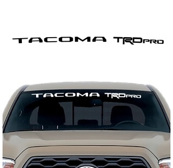 Adesivos para carro logotipo vidro dianteiro Tacoma TRD Pro compatível com Toyota Tacoma