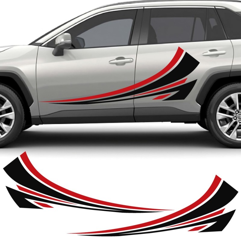 Car decals side stripe Speed Line compatible with Toyota RAV4