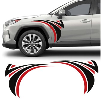 Adesivos para carro para-lama lateral Speed Curve compatível com Toyota RAV4