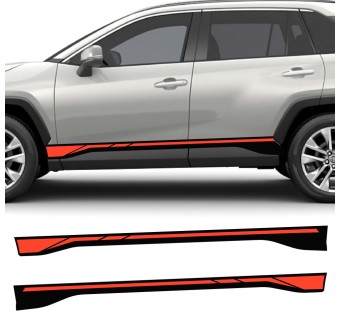 Adesivos para carro faixa lateral Rocker Stripe compatível com Toyota RAV4