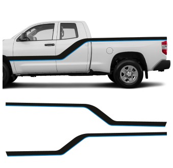 Car decals side stripe Retro Wave compatible with Toyota Tundra