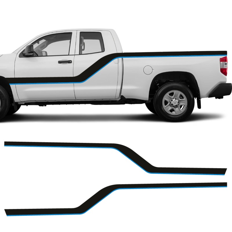 Adesivos para carro faixa lateral Retro Wave compatível com Toyota Tundra