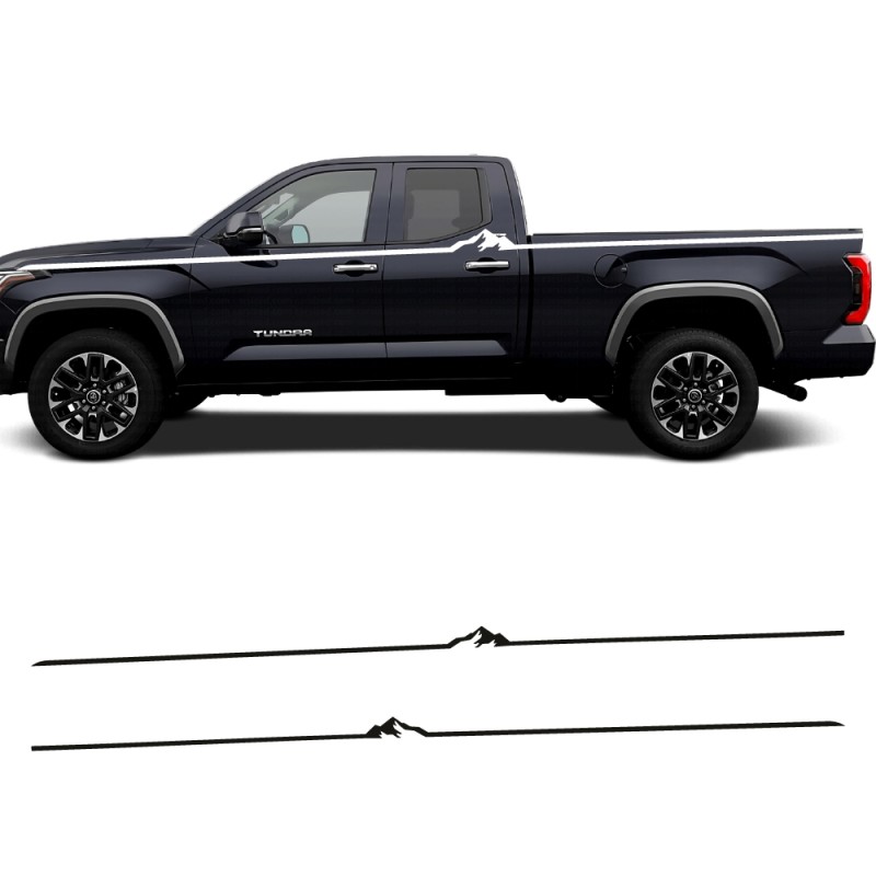 Car decals side stripe Mountain Line compatible with Toyota Tundra