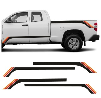 Pegatinas franja lateral retro compatible con Toyota Tundra