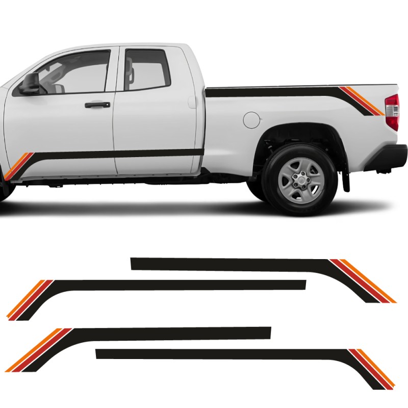 Car decals side stripe retro compatible with Toyota Tundra