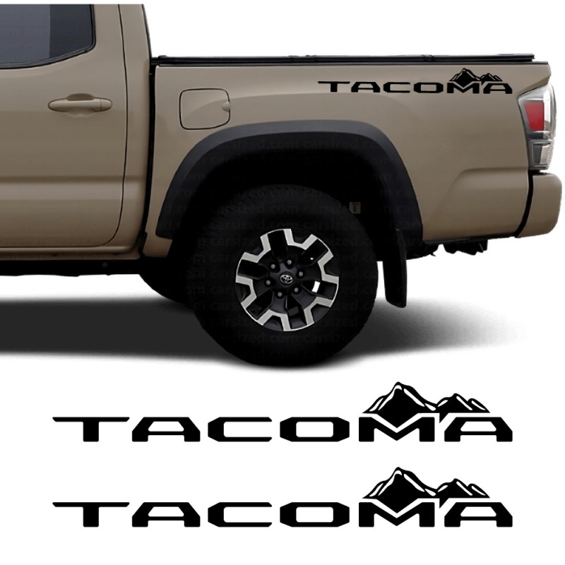 Adesivi per auto logo laterale cassone compatibile con Toyota Tacoma