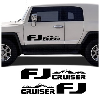 Car decals side Mountains compatible with Toyota FJ Cruiser