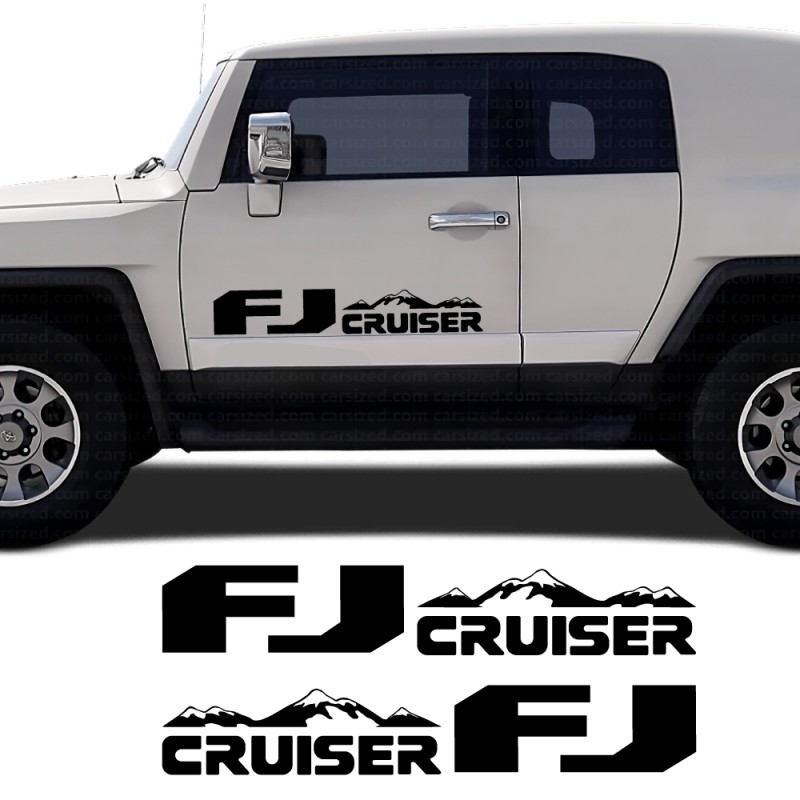 Car decals side Mountains compatible with Toyota FJ Cruiser