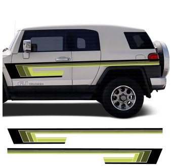 Autocollants pour voiture rayures latérales classiques compatibles avec Toyota FJ Cruiser