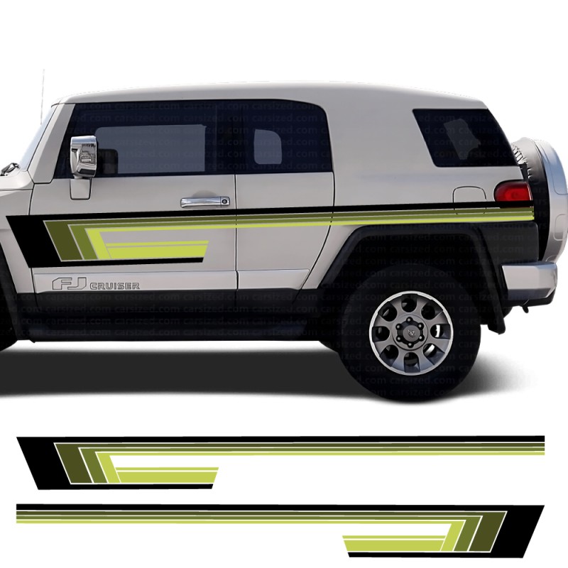 Adesivi per auto strisce laterali classiche compatibili con Toyota FJ Cruiser