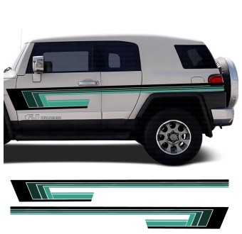 Adesivi per auto strisce laterali classiche compatibili con Toyota FJ Cruiser