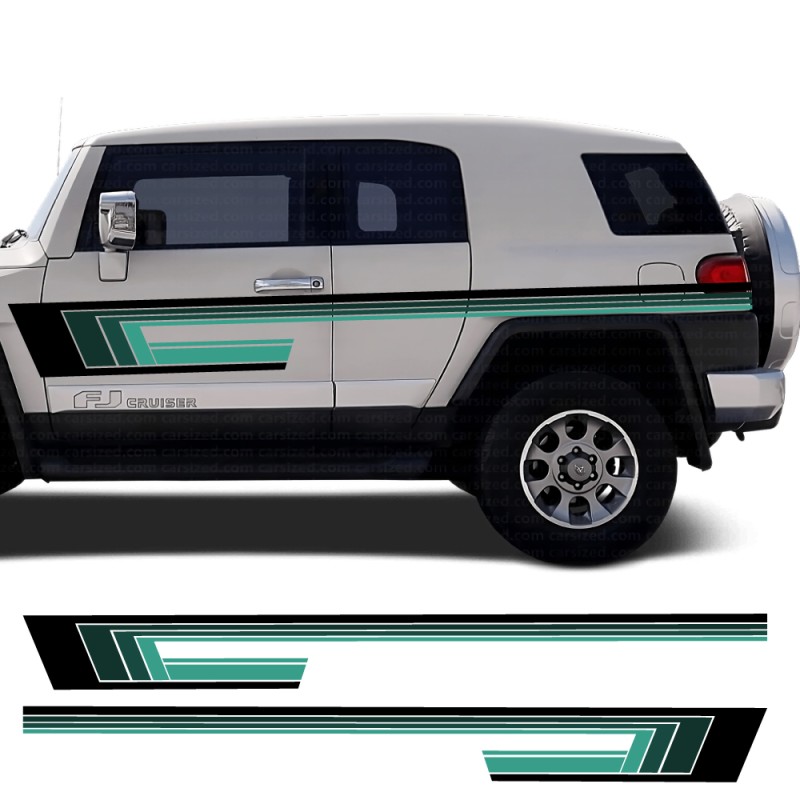 Car decals classic side stripes compatible with Toyota FJ Cruiser