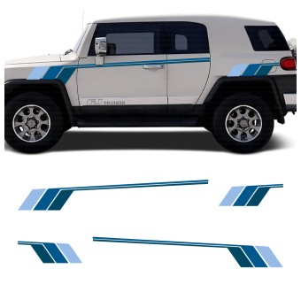 Adesivi per auto strisce laterali avventura compatibili con Toyota FJ Cruiser