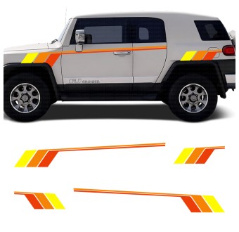 Adesivi per auto strisce laterali avventura compatibili con Toyota FJ Cruiser