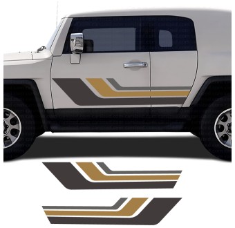 Adesivos para carro faixas laterais geométricas compatíveis com Toyota FJ Cruiser