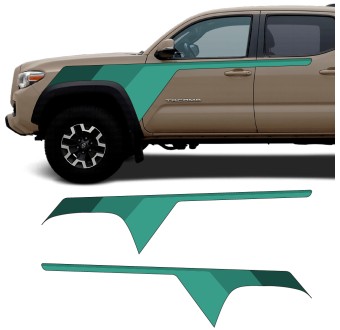 Car decals diagonal side stripes compatible with Toyota Tacoma