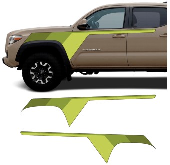 Car decals diagonal side stripes compatible with Toyota Tacoma