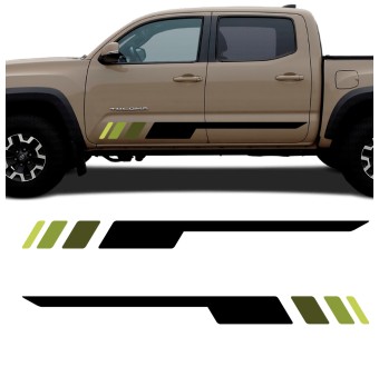 Car decals sporty side stripes compatible with Toyota Tacoma