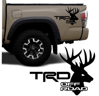 Autocollants pour voiture latéraux TRD Off-Road Cerf compatibles avec Toyota Tacoma