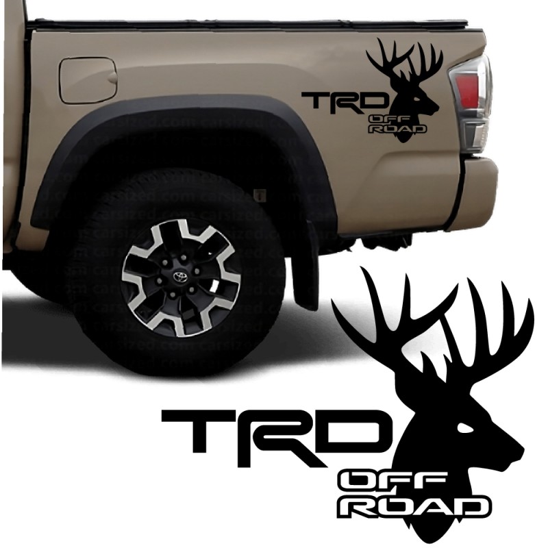 Car decals side TRD Off-Road Deer compatible with Toyota Tacoma