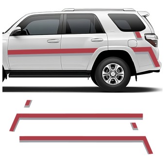 Car decals side stripes Retro Stripe compatible with Toyota 4Runner