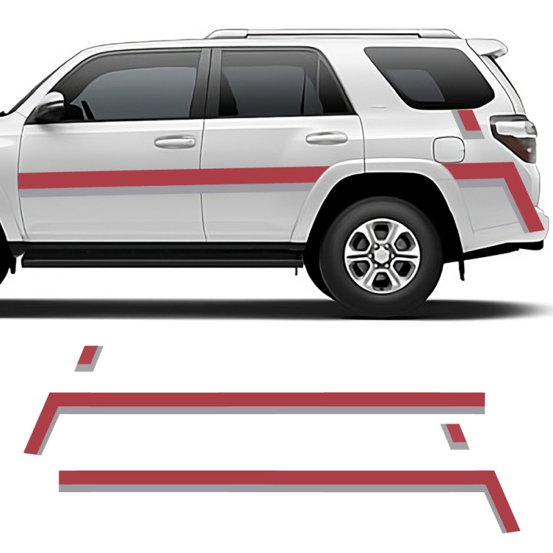 Car decals side stripes Retro Stripe compatible with Toyota 4Runner