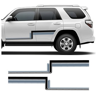 Car decals side stripes Classic Line compatible with Toyota 4Runner