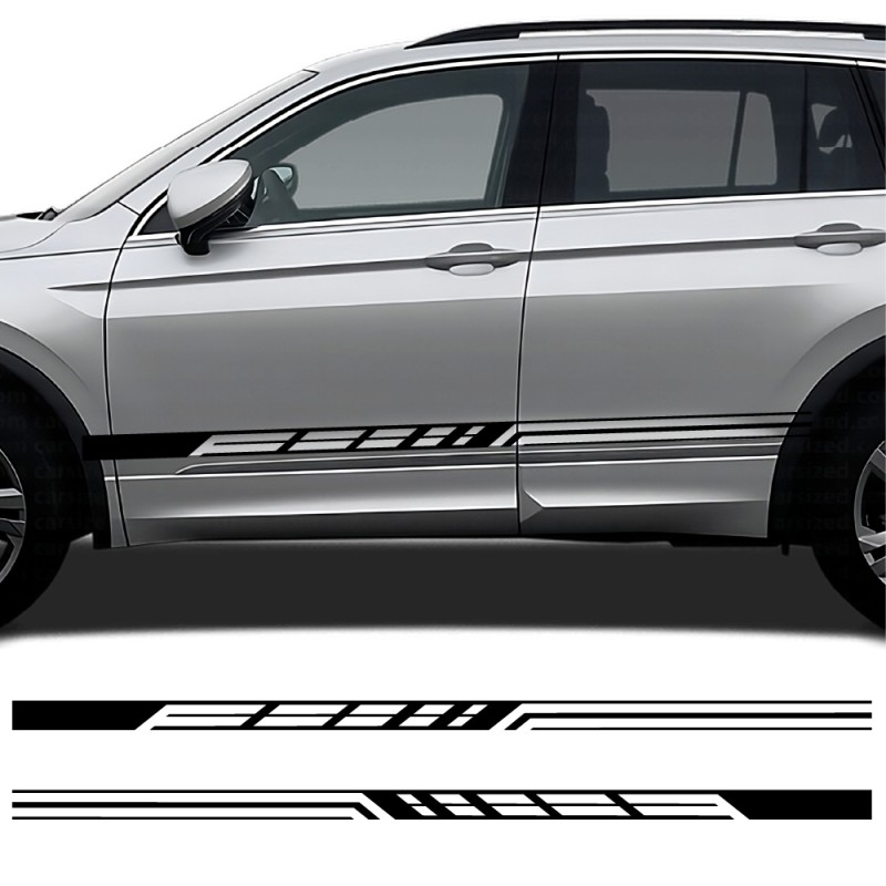 Aufkleber geometrische Seitenstreifen Volkswagen Tiguan